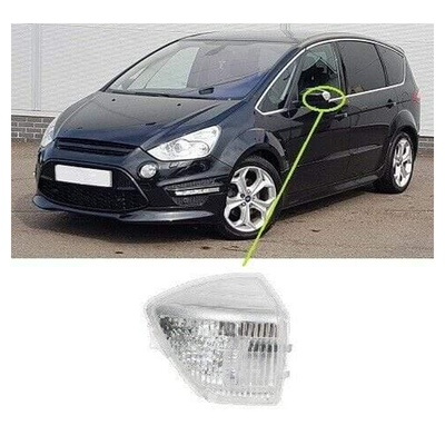 Fits Ford S-Max 2006-2015 Door Wing Mirror Indicator Clear Lens Passenger Side