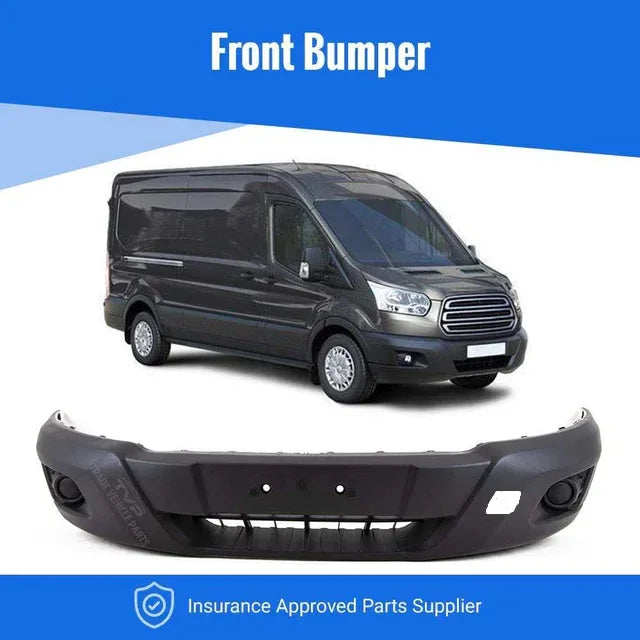 Fits Ford Transit Mk8 2014-2019 Front Bumper Grey Without Tow Eye Cover - image 2