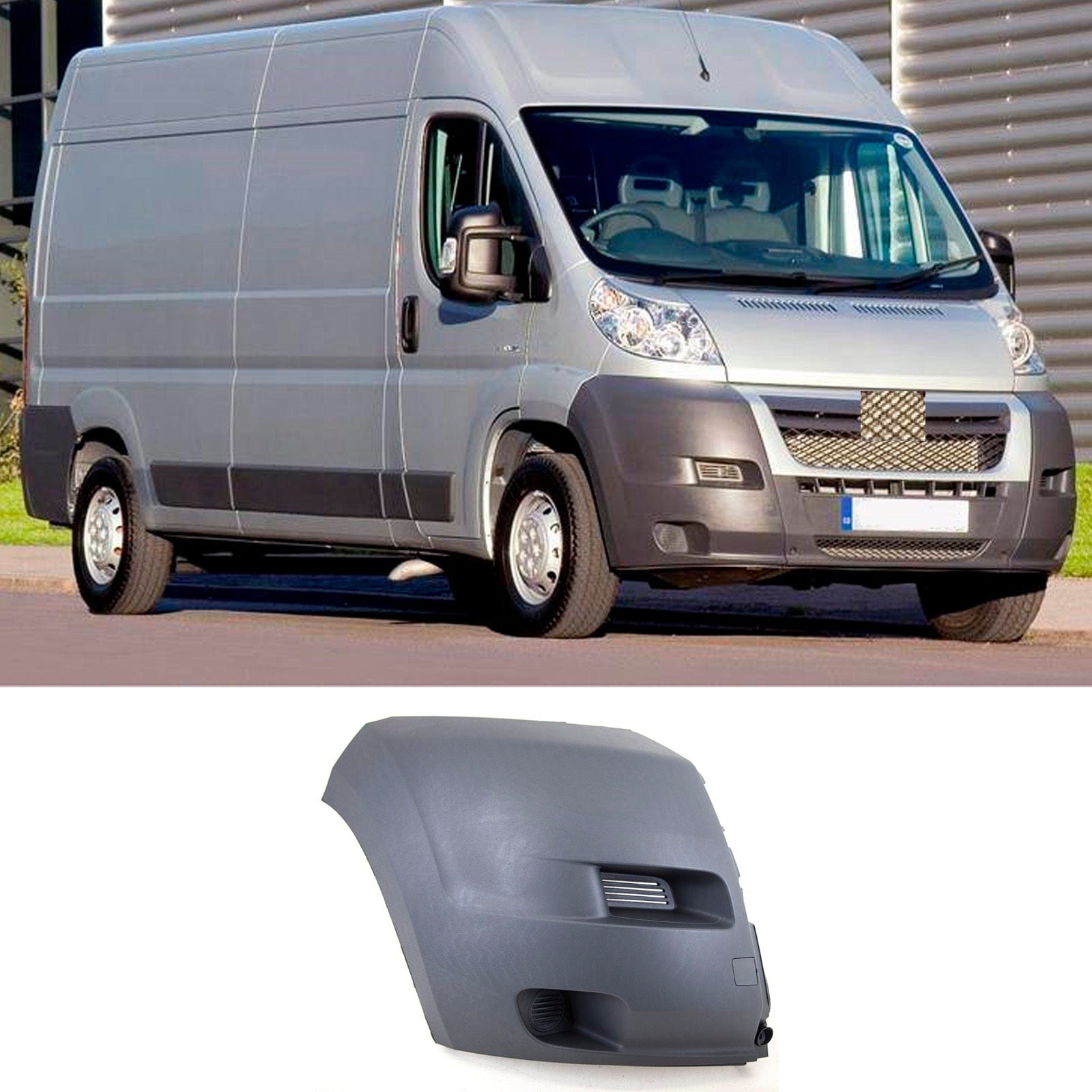 FT5157C Fits Citroen Relay 2006-2014 Front Bumper End Corner Grey Driver Side