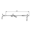 Bosch Handbrake Parking Brake Cable Front Centre 1987482188 thumbnail