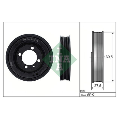INA Crankshaft Pulley (tvd) 544012510