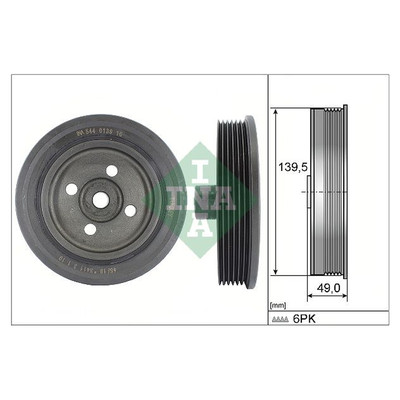 INA Crankshaft Pulley (tvd) 544013910