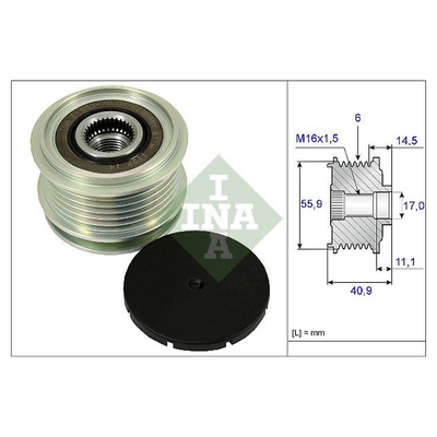 INA Overrunning Alternator Pulley 535001210