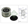 INA Overrunning Alternator Pulley 535001810 thumbnail