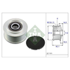INA Overrunning Alternator Pulley 535004710 thumbnail