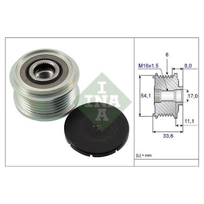 INA Overrunning Alternator Pulley 535005910
