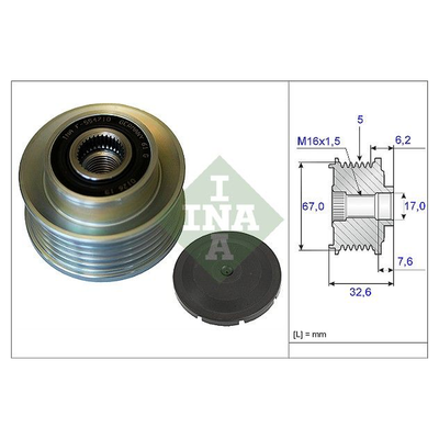 INA Overrunning Alternator Pulley 535009710