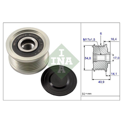 INA Overrunning Alternator Pulley 535011210