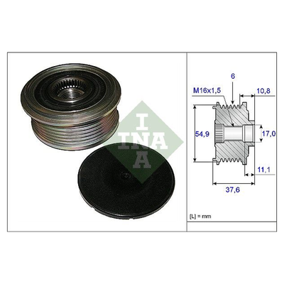 INA Overrunning Alternator Pulley 535012310