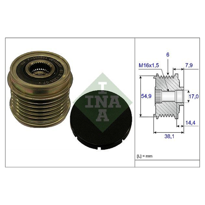 INA Overrunning Alternator Pulley 535017610