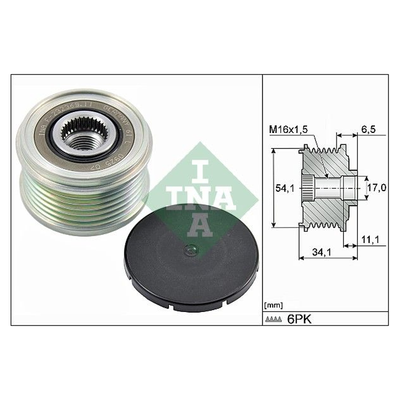 INA Overrunning Alternator Pulley 535017910