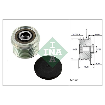INA Overrunning Alternator Pulley 535023310