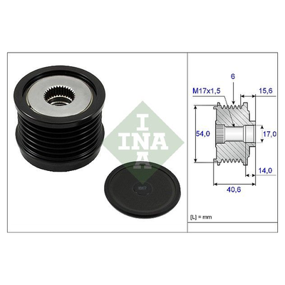 INA Overrunning Alternator Pulley 535023010