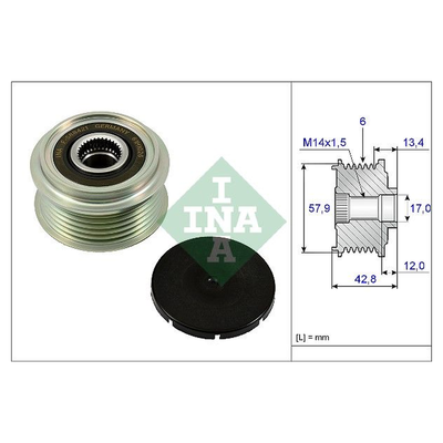 INA Overrunning Alternator Pulley 535024010