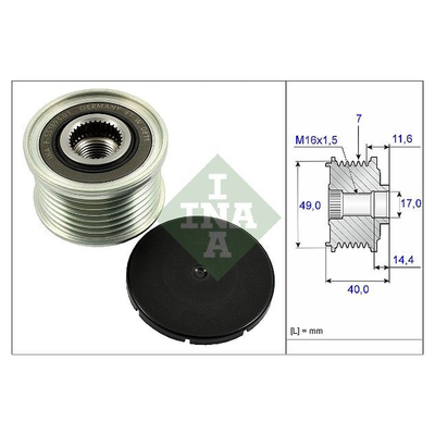 INA Overrunning Alternator Pulley 535025410