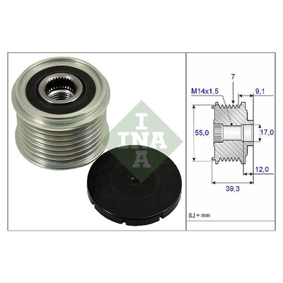 INA Overrunning Alternator Pulley 535026010