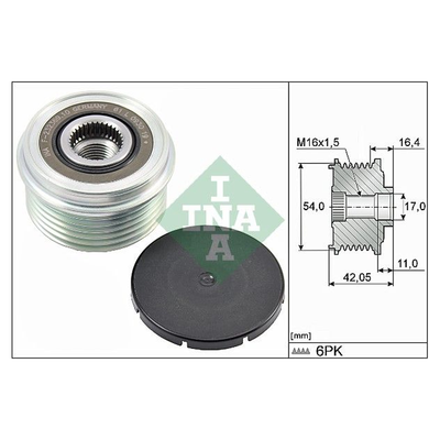INA Overrunning Alternator Pulley 535028510