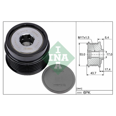 INA Overrunning Alternator Pulley 535028110