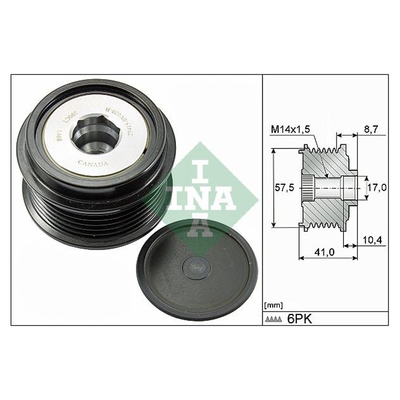 INA Overrunning Alternator Pulley 535028210