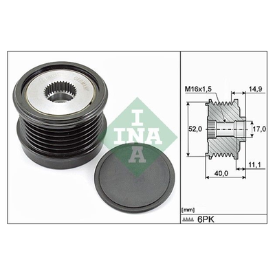 INA Overrunning Alternator Pulley 535029310