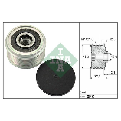INA Overrunning Alternator Pulley 535029110
