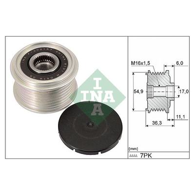 INA Overrunning Alternator Pulley 535029810
