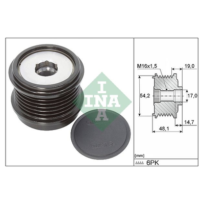 INA Overrunning Alternator Pulley 535031010