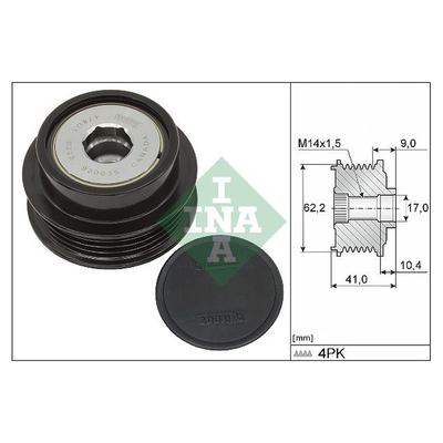 INA Overrunning Alternator Pulley 535033810