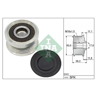 INA Overrunning Alternator Pulley 535033710
