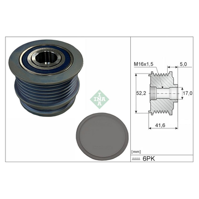 INA Overrunning Alternator Pulley 535036310