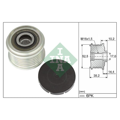 INA Overrunning Alternator Pulley 535036910