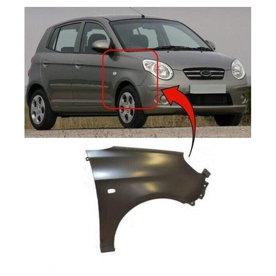 Fits Kia Picanto 2007-2011 Front Wing Primed With Side Lamp Hole Driver Side