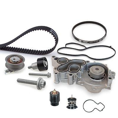 Timing Belt & Water Pump Kit With Thermostat Gates PowerGrip® KP2TH15680XS-2 - tradevehicleparts.co.uk