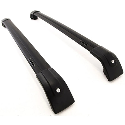 Fits Land Rover Discovery Sport L550 2015- Roof Rack Cross Bars Pair Aluminium Black - tradevehicleparts.co.uk