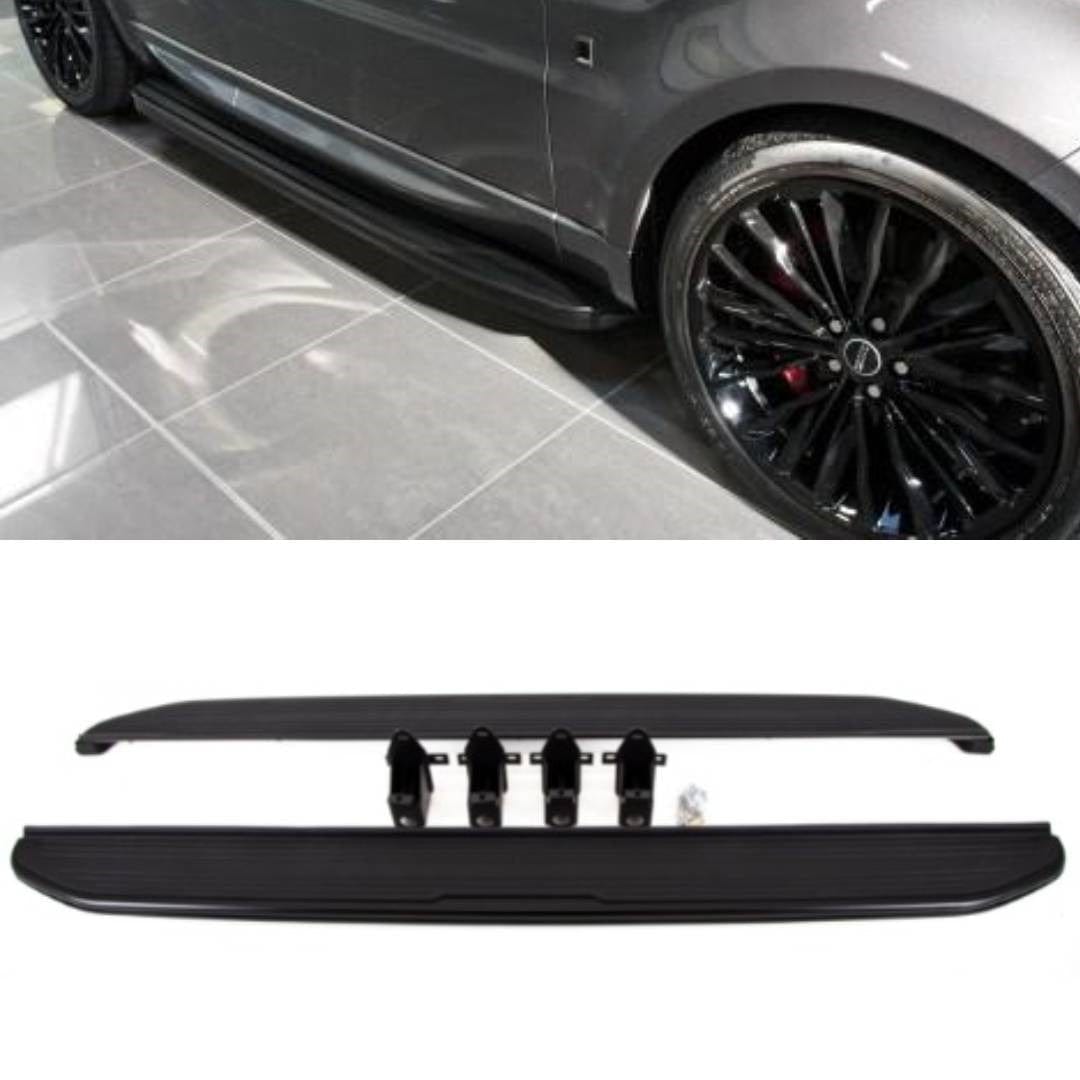 LR4057 Fits Range Rover Evoque 2011-2018 Side Steps Running Boards Black Prestige Look