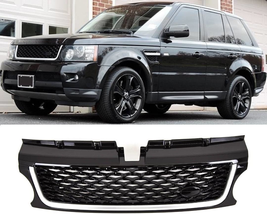LR4073 Range Rover Sport Autobiography 2009-2013 Front Main Grille Black With Silver Trim