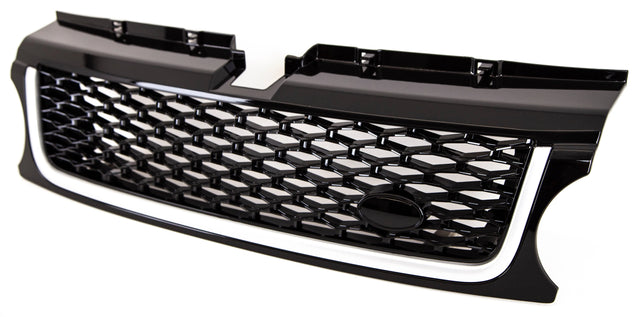Fits Range Rover Sport Autobiography 2009-2013 Front Main Grille Black With Silver Trim - image 3