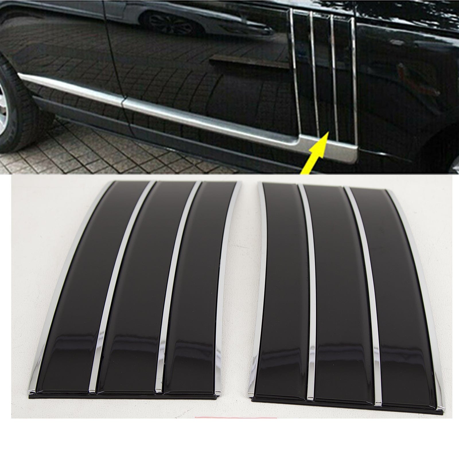 LR4119 Range Rover SV Autobiography 2012-2017 Side Vents Gloss Black & Chrome Trims