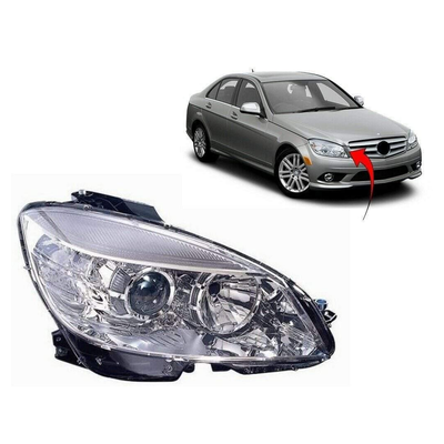 Fits Mercedes C Class W204 2007-2011 Saloon Headlight Headlamp W/ Motor Driver O/S