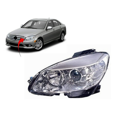 Fits Mercedes C Class W204 2007-2011 Saloon Headlight Headlamp W/ Motor Passenger N/S