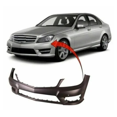 Fits Mercedes C-Class W204 AMG Saloon 2011-2014 Front Bumper Primed W/ Pdc No Washer
