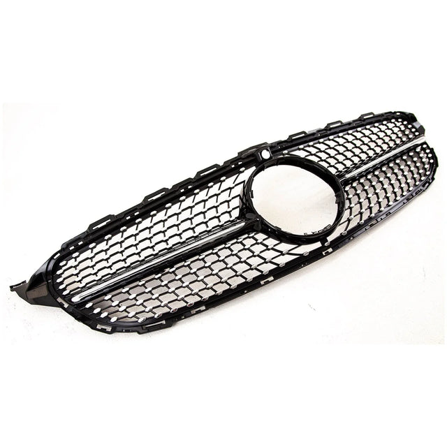 Fits Mercedes C Class W205 05/2014-05/2018 Front Bumper Grille Black & Chrome Sport - image 5