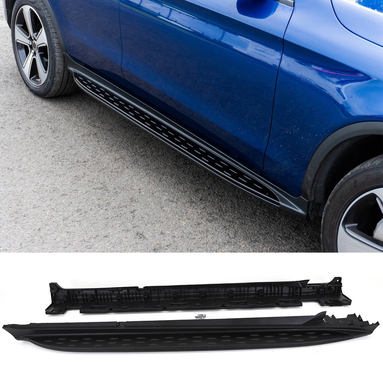 Mercedes GLC X253 C253 2015-2022 Running Boards Side Steps Black