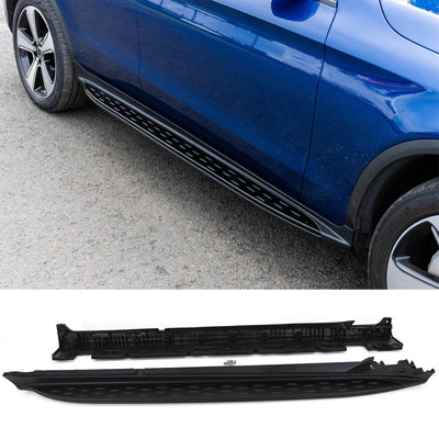 Fits Mercedes GLC X253 C253 2015-2022 Running Boards Side Steps Black - tradevehicleparts.co.uk