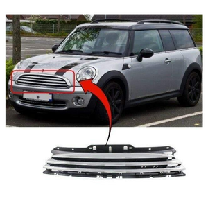 Fits Mini Clubman R55 2007-2014 Front Grille Main Centre Mat Black With Chrome