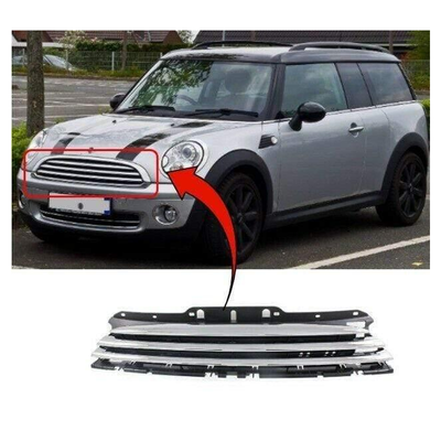 Fits Mini Clubman R55 2007-2014 Front Grille Main Centre Mat Black With Chrome