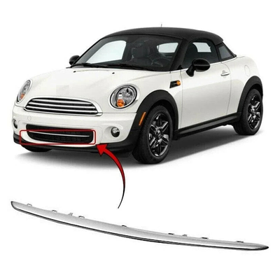 Fits Mini Coupe R58 2011-2015 Front Bumper Grille Lower Moulding Trim Chrome