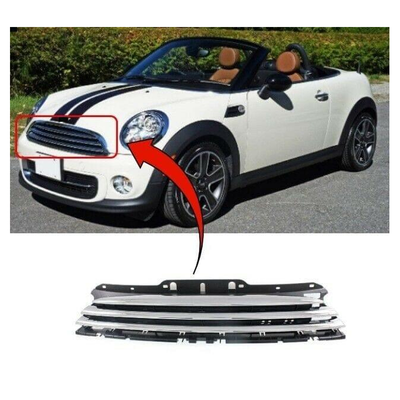 Fits Mini Roadster R59 2012-2015 Front Grille Main Centre Mat Black With Chrome