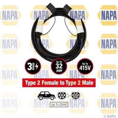 NAPA EV Fast Charging Cable 32A 3 Phase Type 2 Female to Type 2 Male NEC101 - image 2