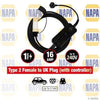 NAPA EV Charging Cable 16A Type 2 Female to UK Plug With Controller NEC103 thumbnail